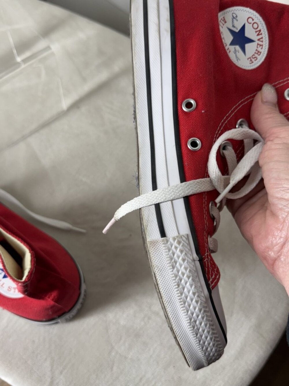 Converse Chuck Taylor All Star High Top Red Canvas Shoes Unisex M9621 W 8 Mens 6 - Picture 7 of 12